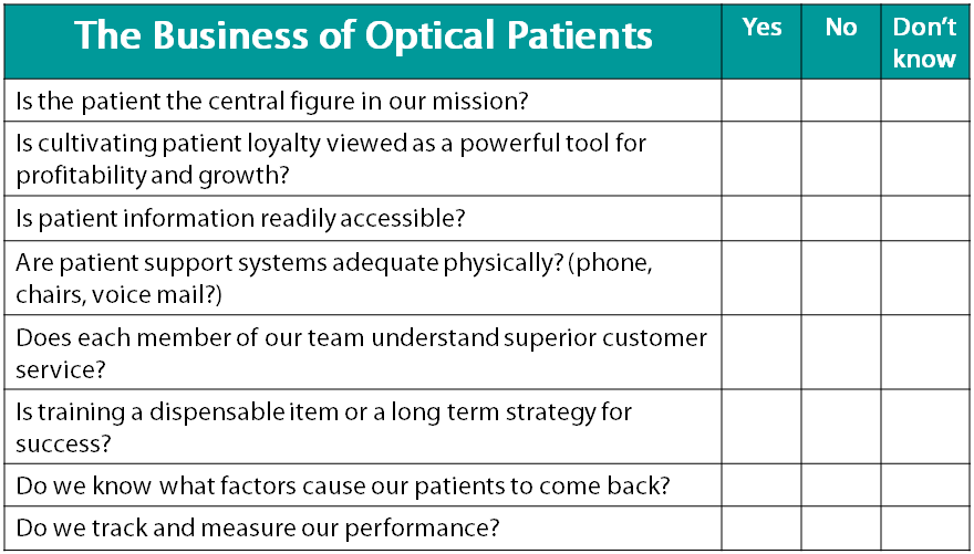 Optical Resources The Business of Optical Patients