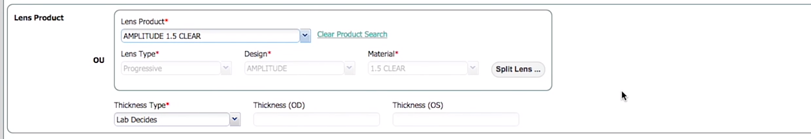 Minimize data entry errors with prepopulated lens details.