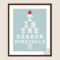 Christmas Eye Chart  Tis The Season To Be Jolly  by SprinkledJoy, $13.95