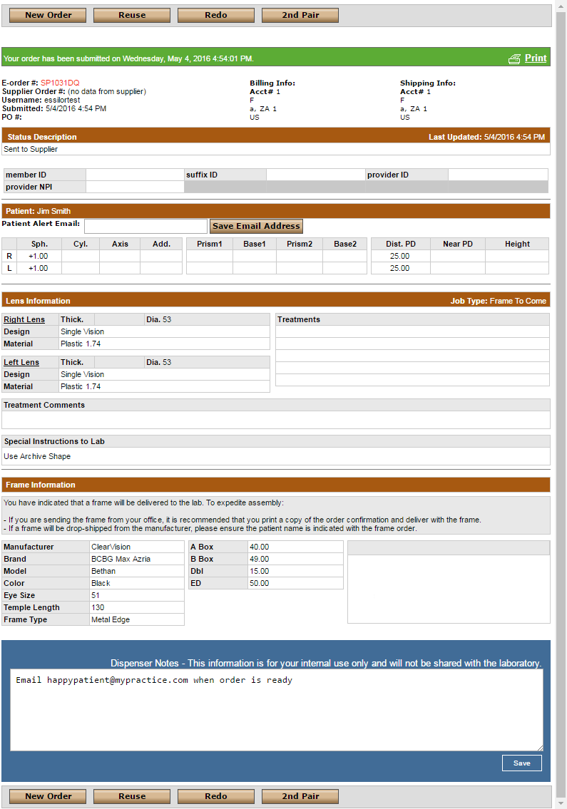 Why You'll Love VisionWeb's Optical Ordering Dispenser Notes Feature