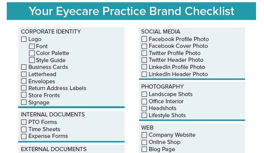 eyecare practice brand checklist